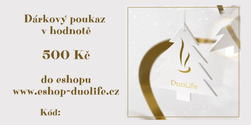 Dárkový poukaz v hodnotě 500 Kč | DuoLife.cz